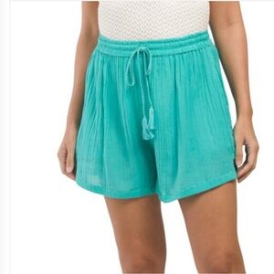 Vitamin A Seafoam Costa Cover-Up Shorts Drawstring Waist Size XS NWT